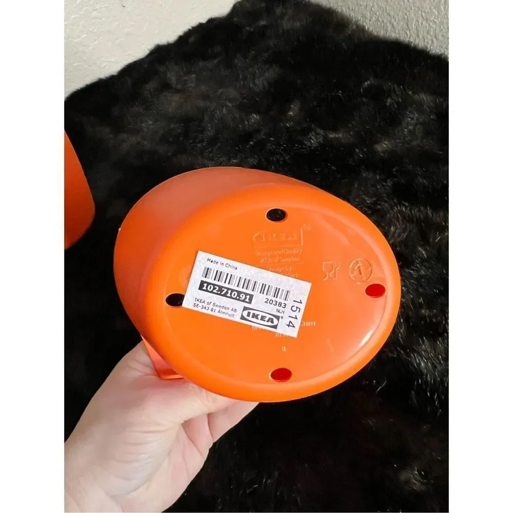 New ikea orange planters gardening flowers